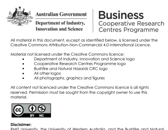 example of a report displaying a creative commons license